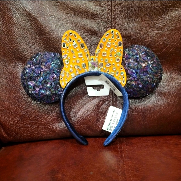 Minnie Mouse Jeweled Bow Ear Headband – Walt Disney World 50th Anniversary - Picture 1 of 2